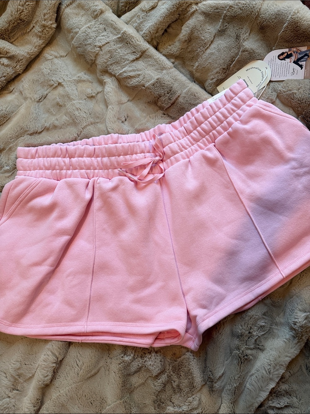 Blogilates Women's Pink Drawstring Marshmallow Dolphin Short